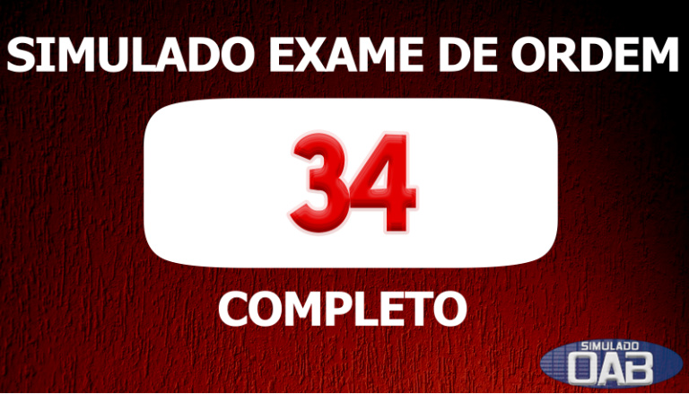 Simulado prova da OAB 34 Simulado prova da OAB 34